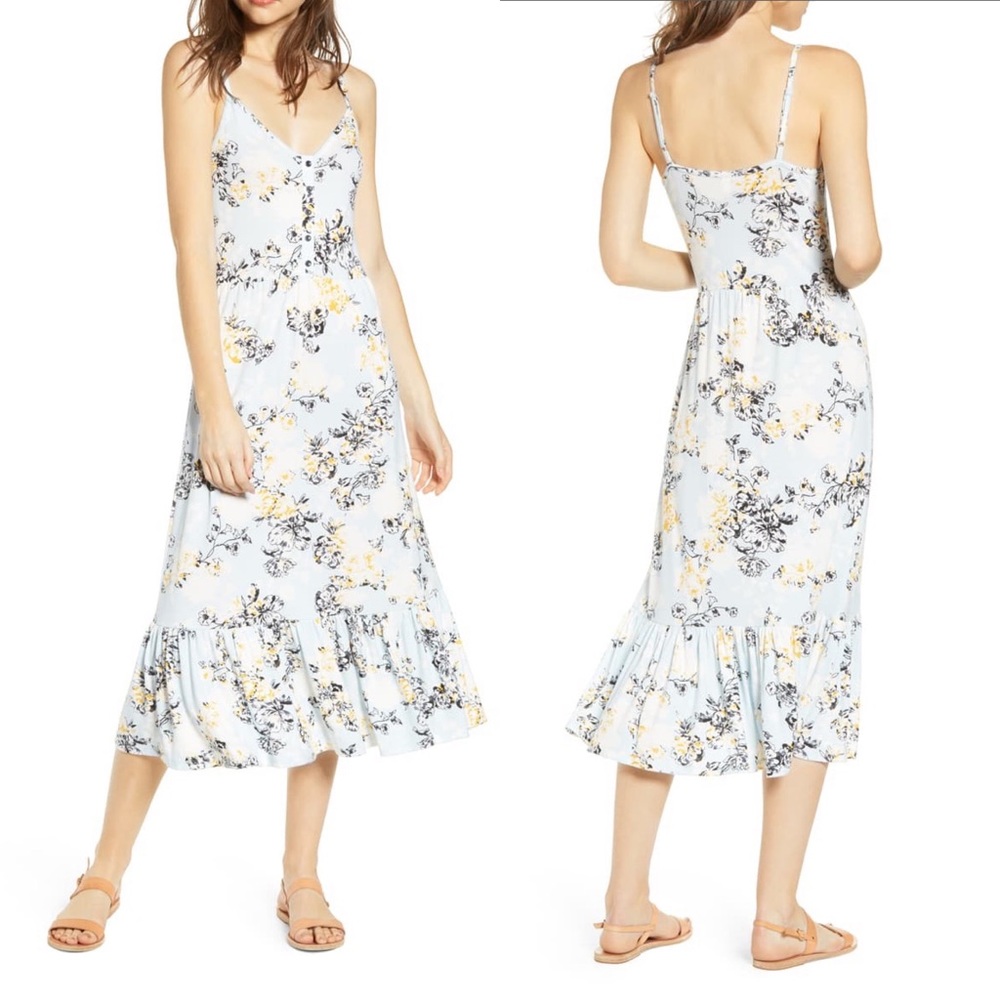 BP. Floral Print Ruffle Hem Sundress Size XS NWT
